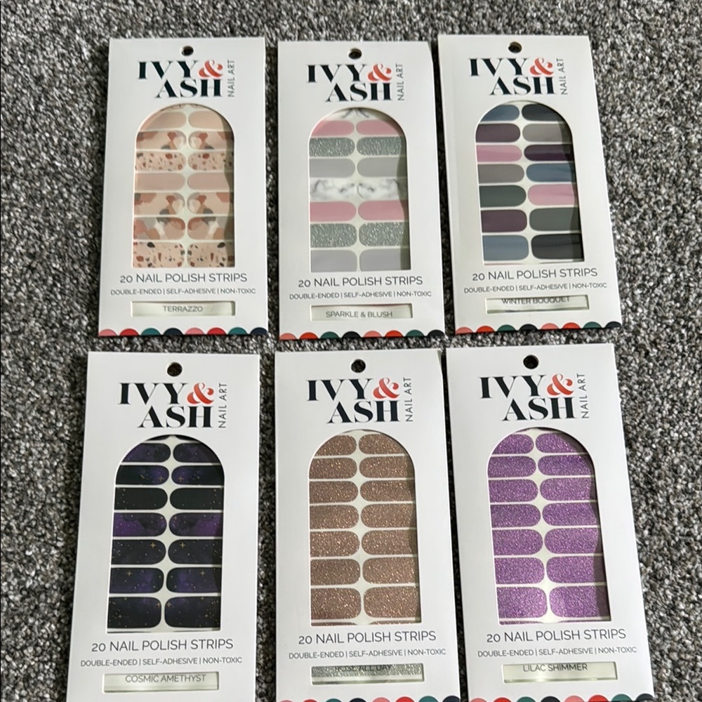 Ivy & Ash Nail Polish Strips Lot of 6 Sets New